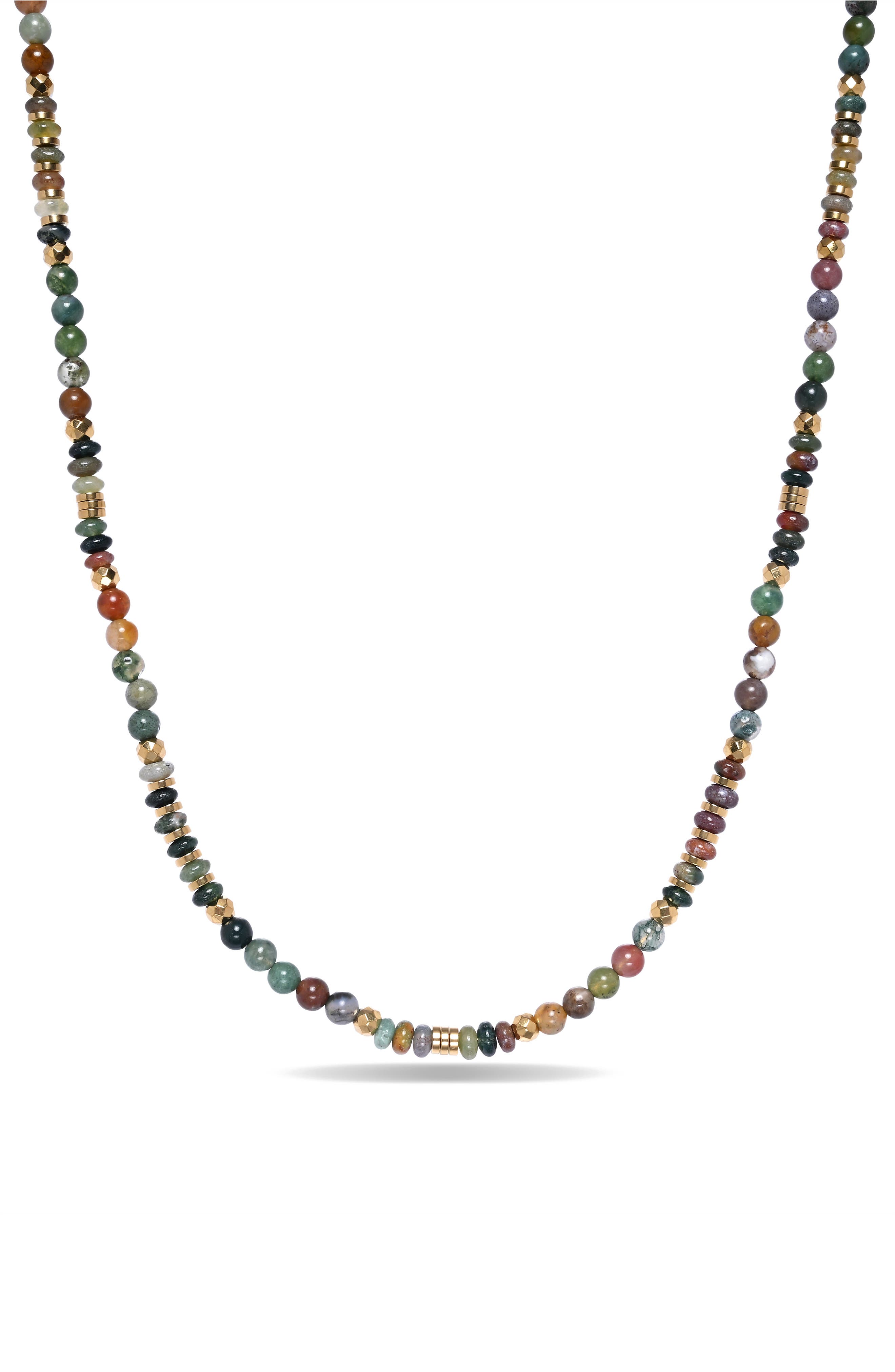 EYE CANDY LOS ANGELES Men's Mason Agate Beaded Necklace