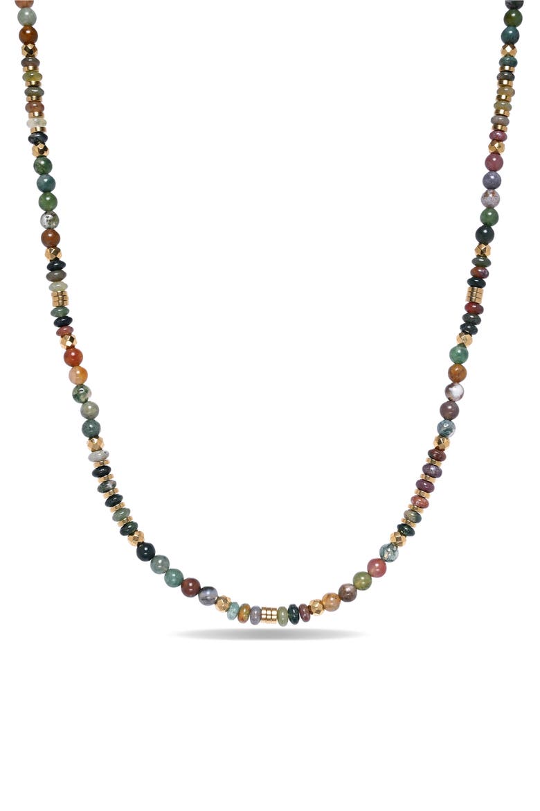 Men's Mason Agate Beaded Necklace, Main, color, MULTI