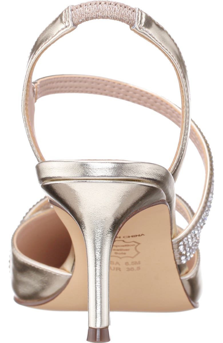 Nina Nela Slingback Pointed Toe Pump, Alternate, color, Platino