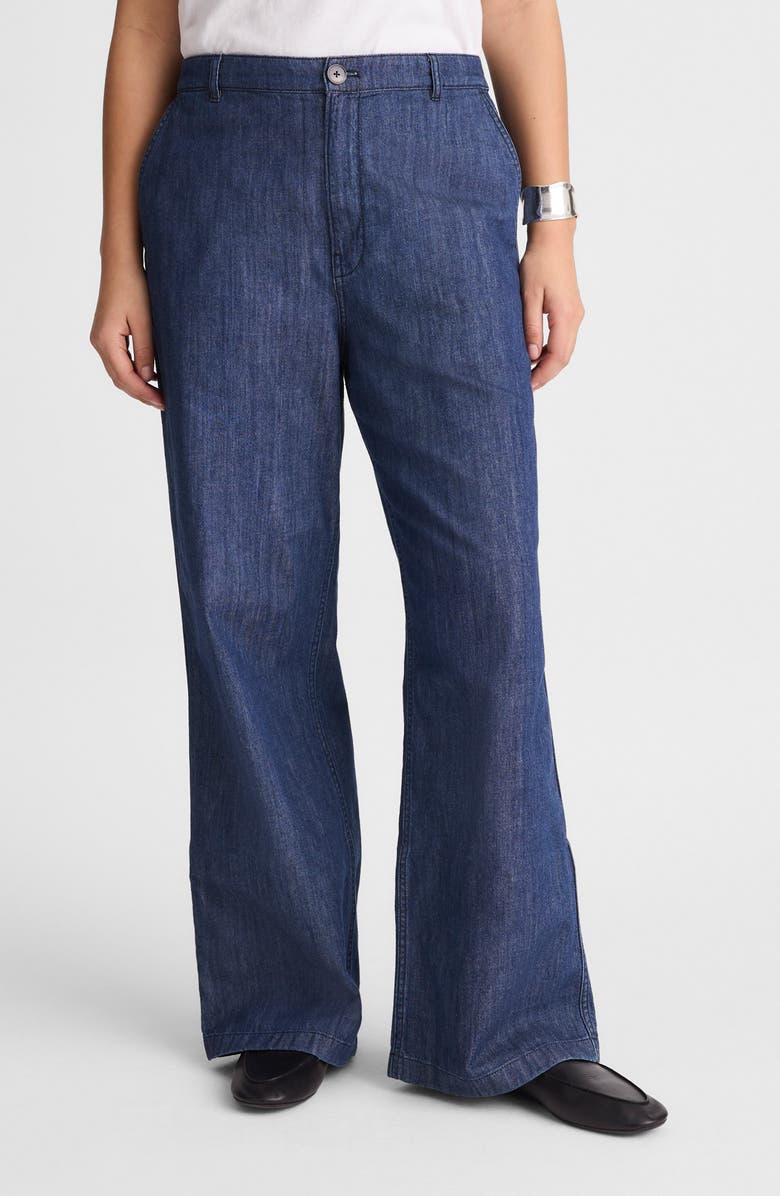 Madewell Zoe Relaxed Straight Leg Jeans, Alternate, color, Light Rinse
