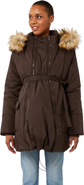 Modern Eternity Maternity Rachel - 3 in 1 Maternity Coat With Belt
