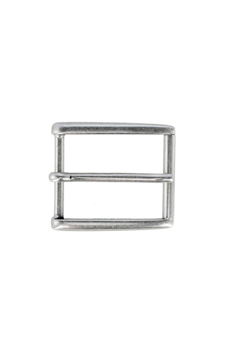 35mm Rectangular Classic Solid Brass Roller Harness Belt Buckle, Main, color, English Silver