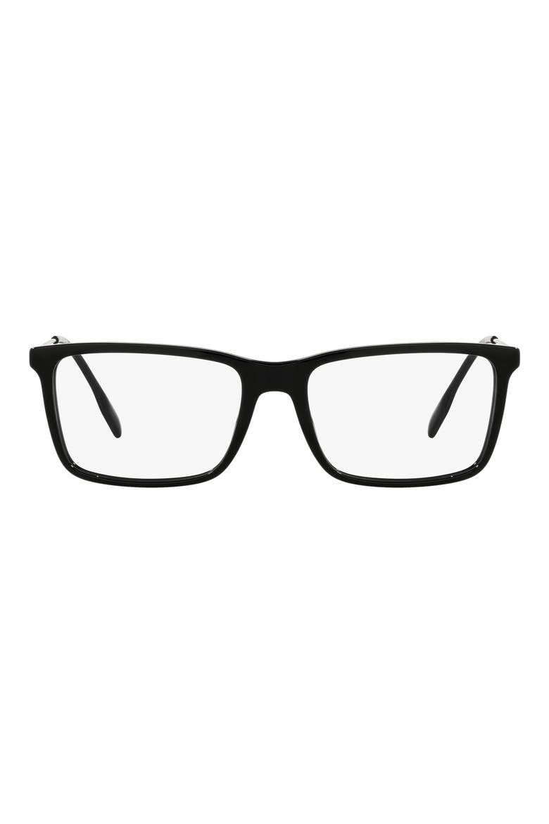 Harrington 57mm Rectangular Optical Glasses, Main, color, BLACK