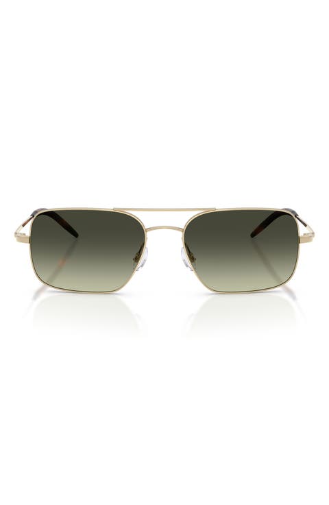 55mm Victory II Rectangular Sunglasses