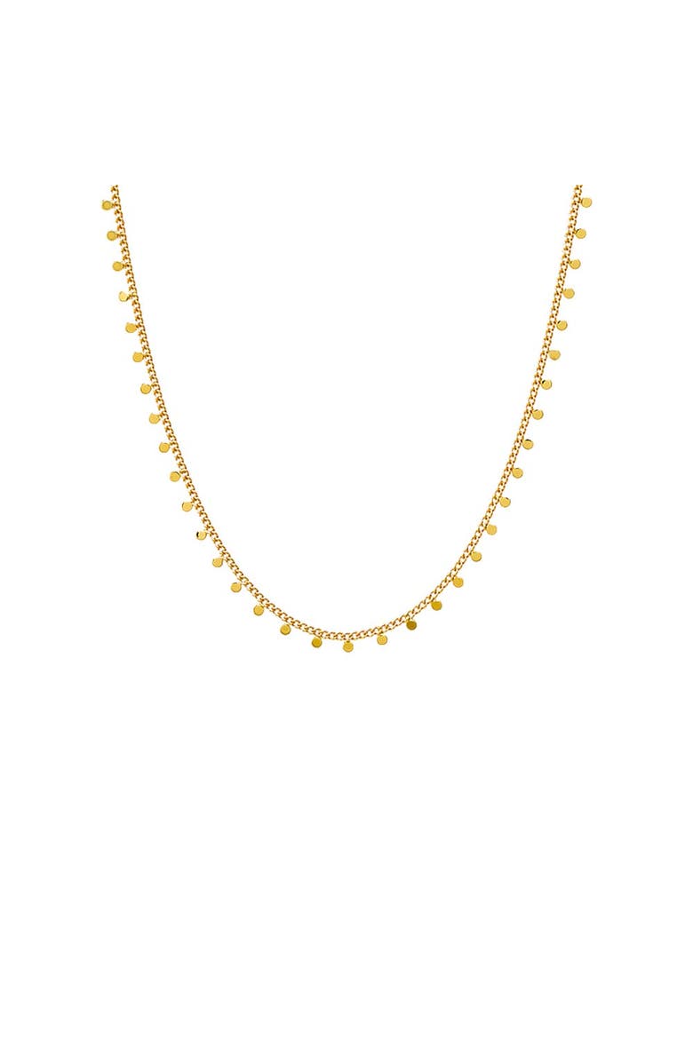 BY ADINA EDEN Solid Dangling Discs Cuban Link Necklace, Main, color,