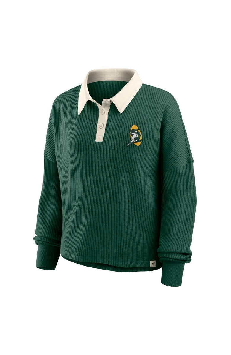 FANATICS Women's Fanatics Green Green Bay Packers Oversized Hometown Premium Thermal Long Sleeve Shirt, Alternate, color, Green