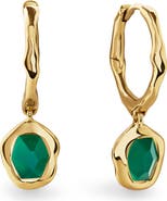 Monica Vinader Odyssey Drop Huggie Hoop Earrings