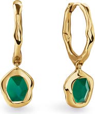 Monica Vinader Odyssey Drop Huggie Hoop Earrings