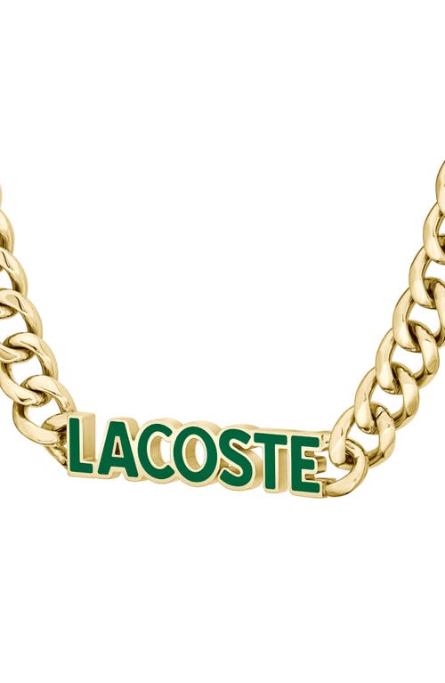 Lacoste Script Necklace In Gold