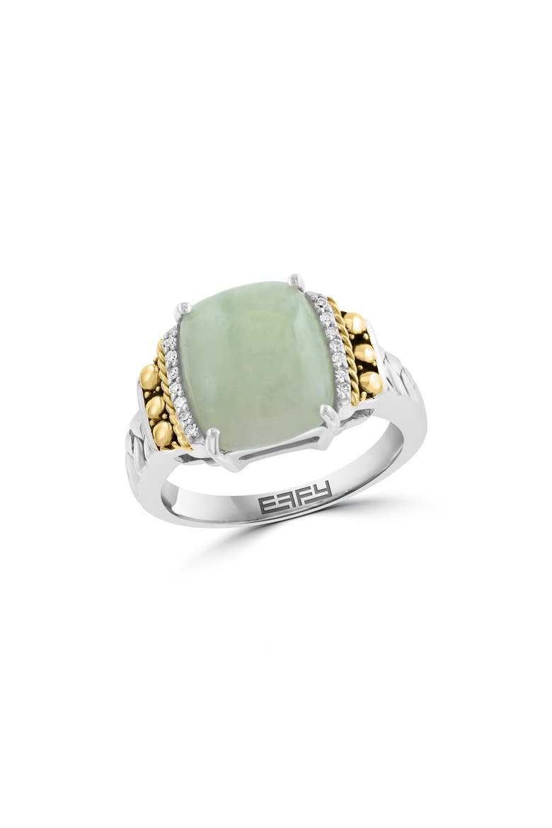 Jade & Diamond Ring, Main, color, GREEN