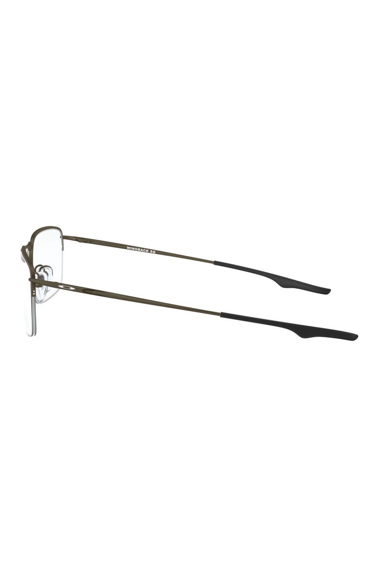 Wingman 56mm Semi Rimless Rectangular Optical Glasses, Alternate, color, PEWTER