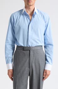 TOM FORD Contrast Collar Poplin Shirt