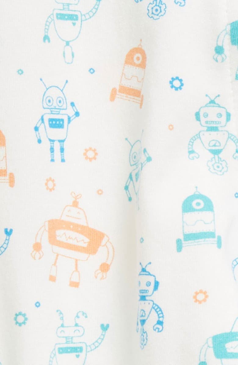 Norani Robots Stretch Organic Cotton Footie, Alternate, color,