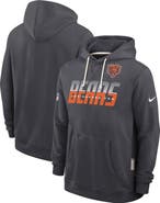Nike Men's Nike Charcoal Chicago Bears Sideline Standard Issue Top Prospect Dri-FIT Hoodie