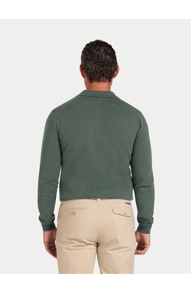 Raging Bull Long Sleeve Knitted Polo Shirt, Alternate, color, Sage