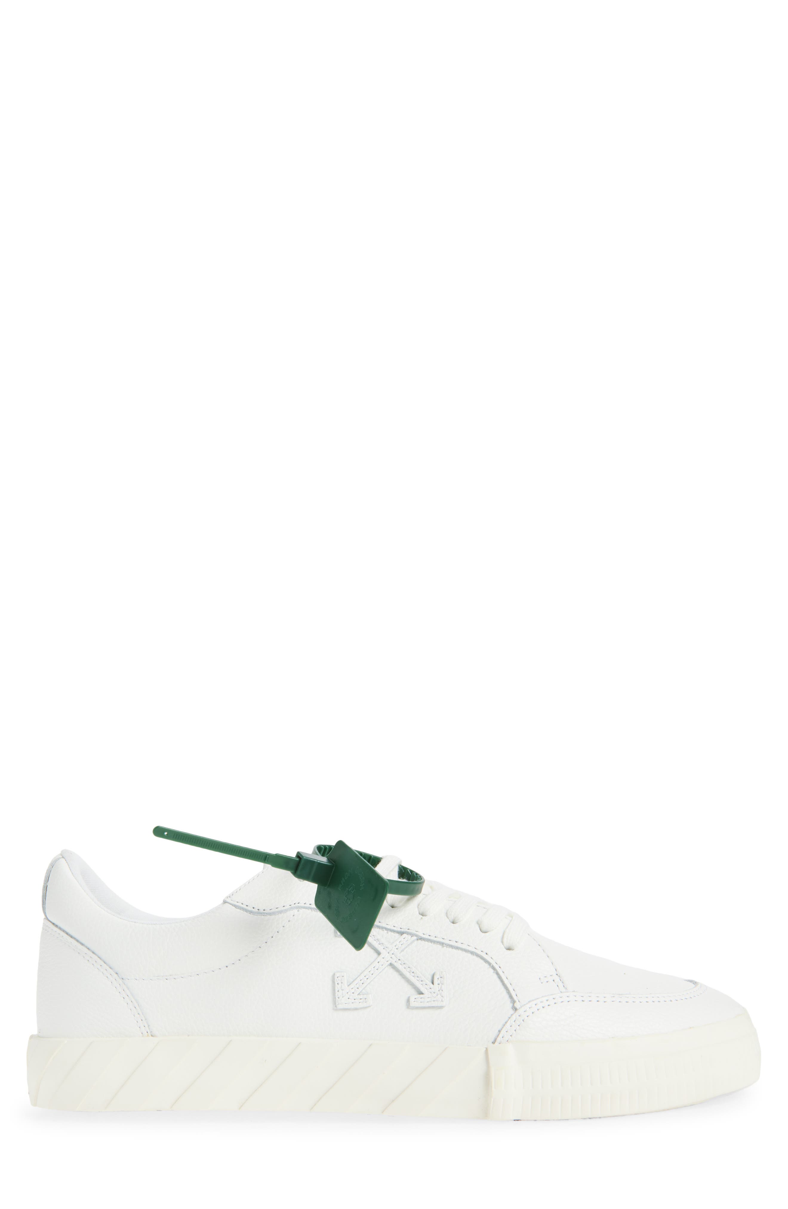 Off-White Low Vulcanized Calf Leather Sneaker, Alternate, color, 