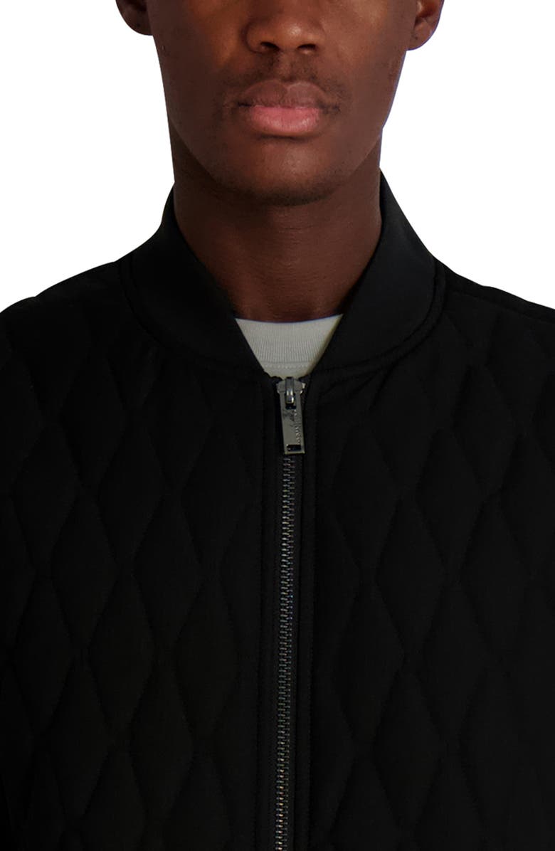 KARL LAGERFELD PARIS Diamond Quilt Zip Vest, Alternate, color, Black