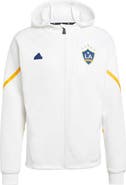 adidas Men's adidas White LA Galaxy 2024 Anthem Travel Raglan Sleeve Full-Zip Jacket