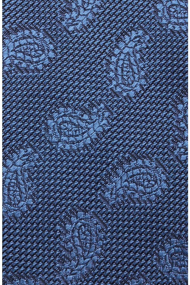 Tonal Paisley Petal Silk Tie, Alternate, color, MD BLU FAN