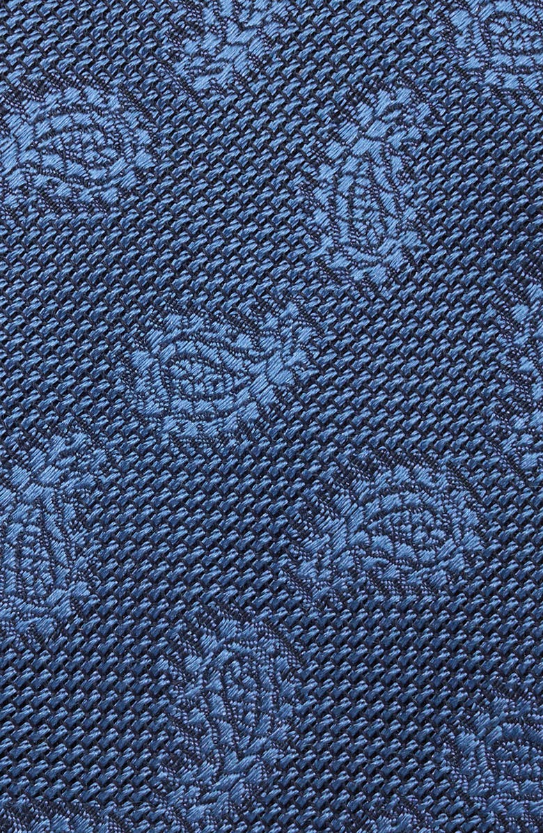 ZEGNA TIES Tonal Paisley Petal Silk Tie, Alternate, color, Md Blu Fan