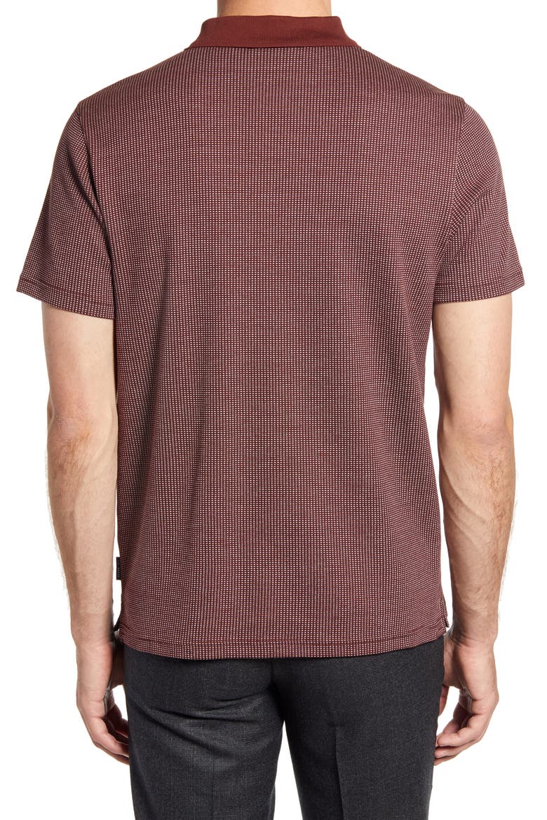Men's Lastovo Dobby Stitch Short Sleeve Polo, Alternate, color, BURNT RED