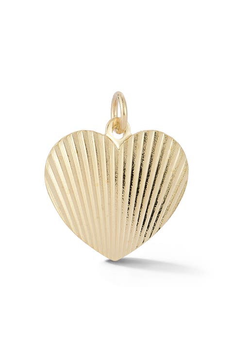 14K Gold Heart Charm Pendant