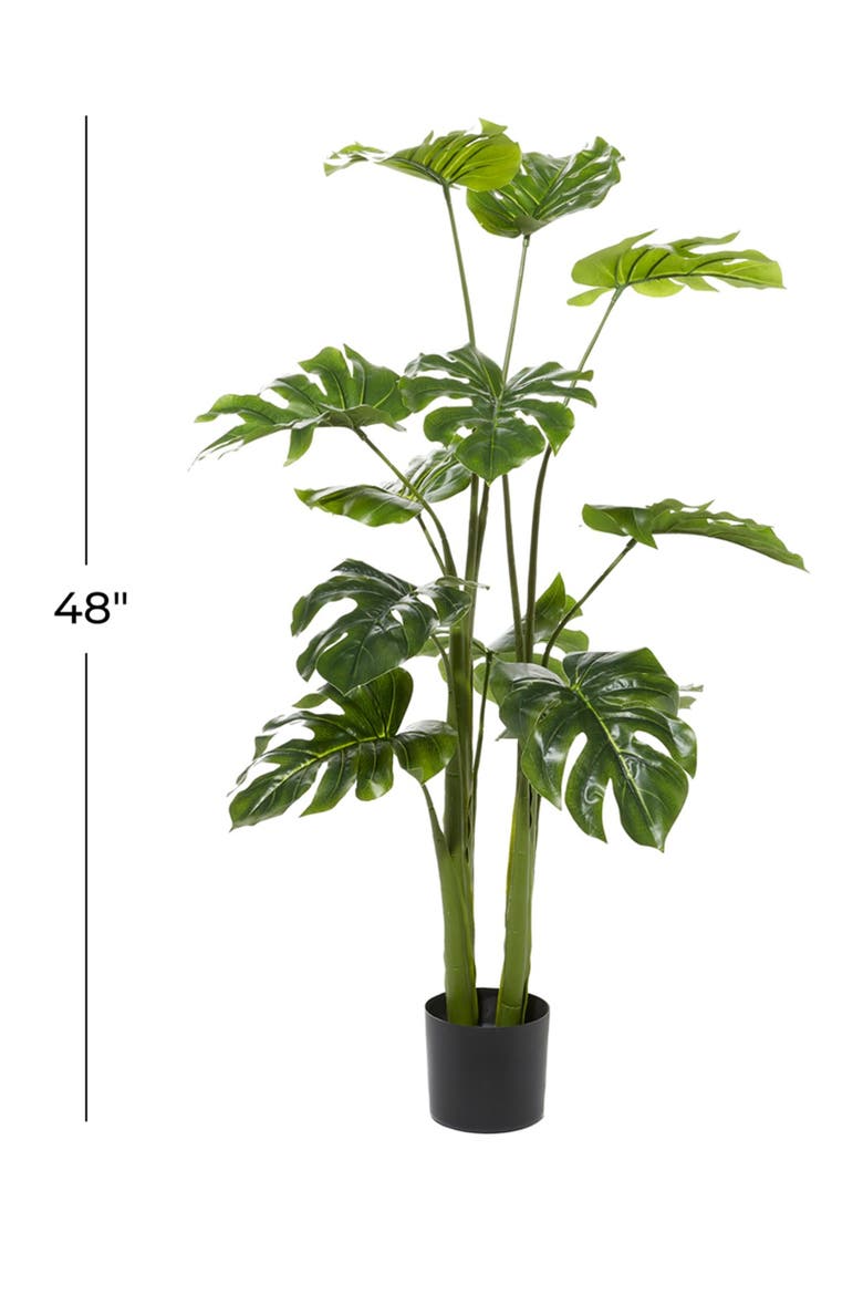 Monstera Artificial Decorative Foliage - 53" - Green, Alternate, color, MULTI