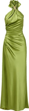Veronica Beard Izaren Halter Neck Silk Blend Dress