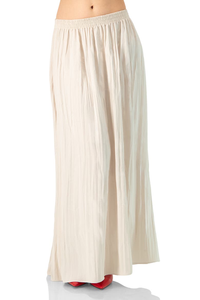 Wide Midi Skirt with Side Slit, Main, color, Ivory