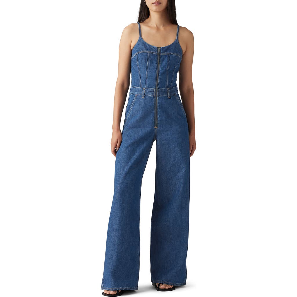 Levi's Bustier Zip Denim Jumpsuit