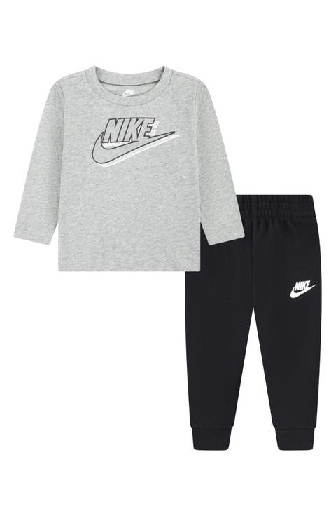Swoosh Long Sleeve T-Shirt & Joggers Set (Baby)