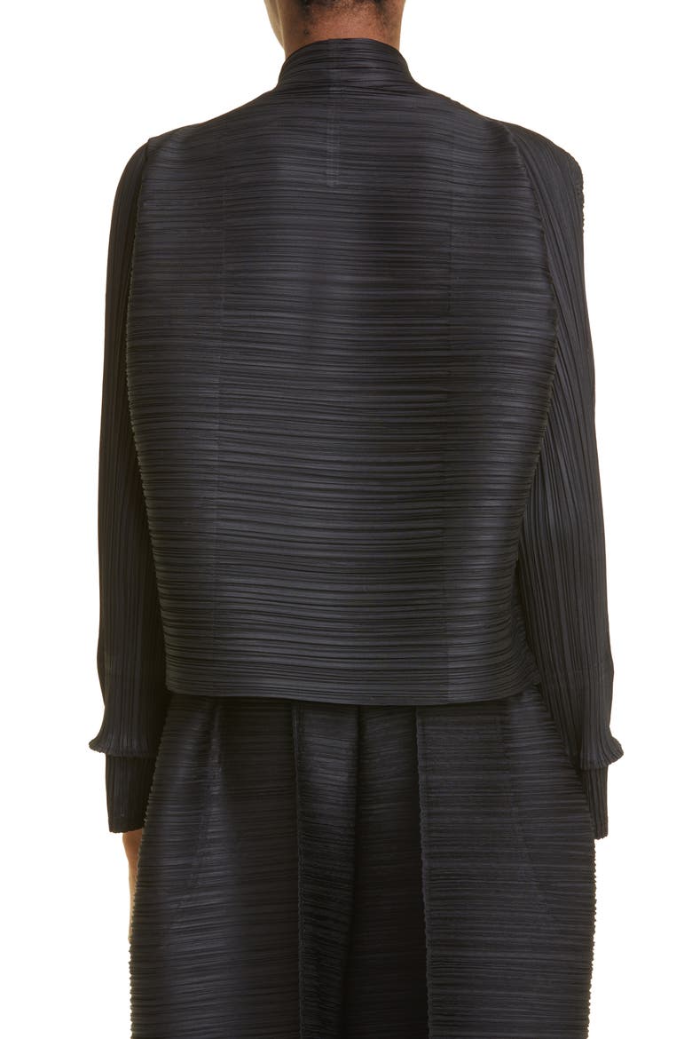 Thicker Bounce Pleated Top, Alternate, color, BLACK