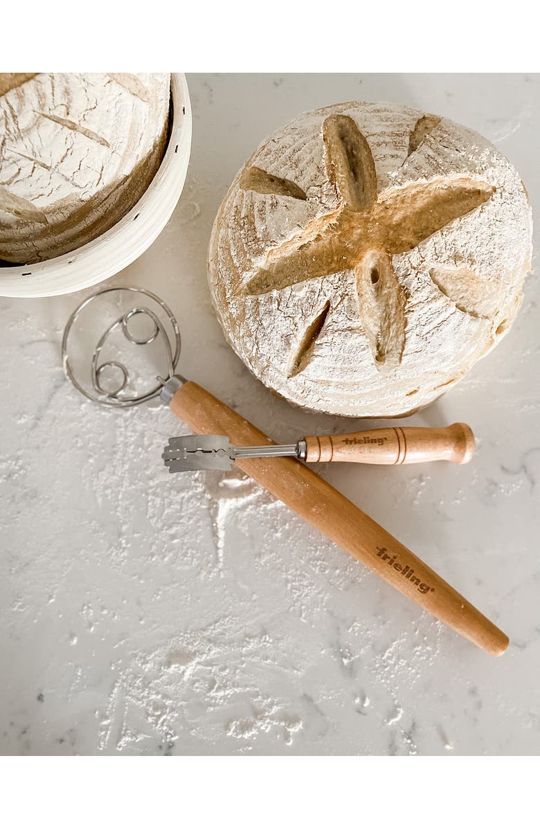FRIELING Bread Lame Dough Scoring Blade w/Extra Blades and Cover, Natural Wood Handle, Alternate, color, Silver