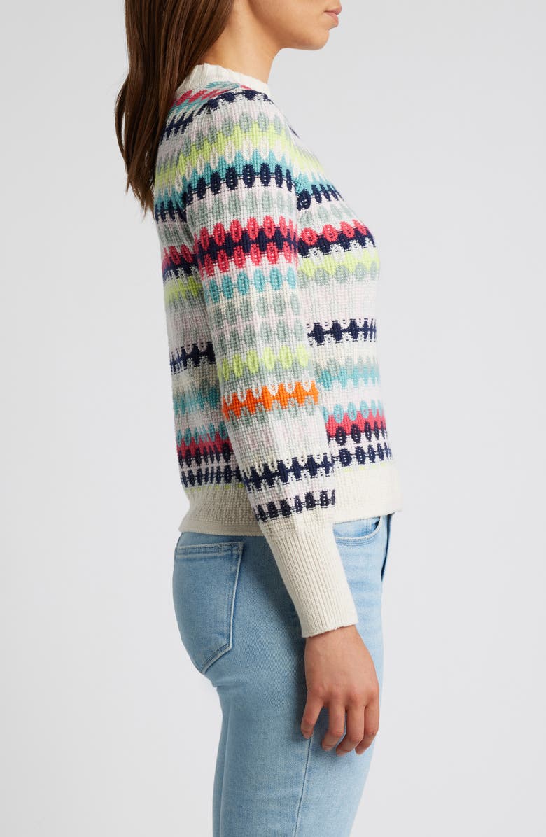 NIC+ZOE Cotton Blend Waffle Sweater, Alternate, color, Pink Multi