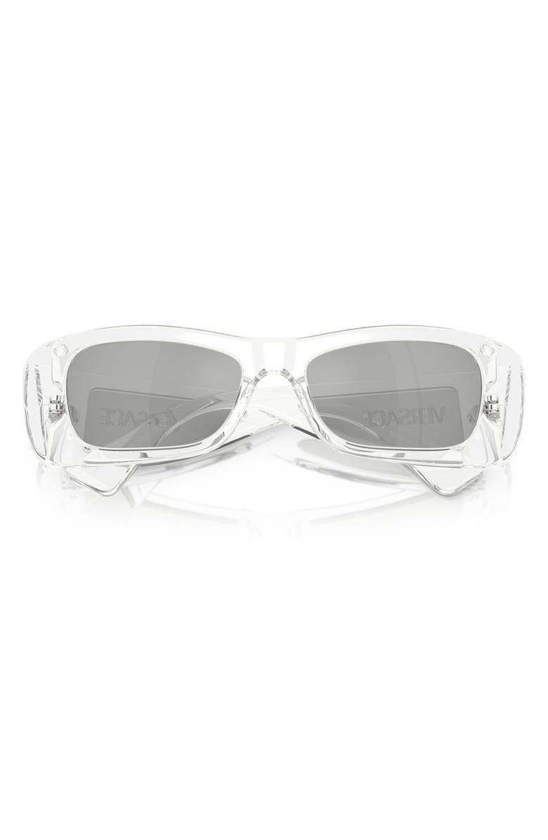 Versace 54mm Pillow Sunglasses, Alternate, color, Crystal