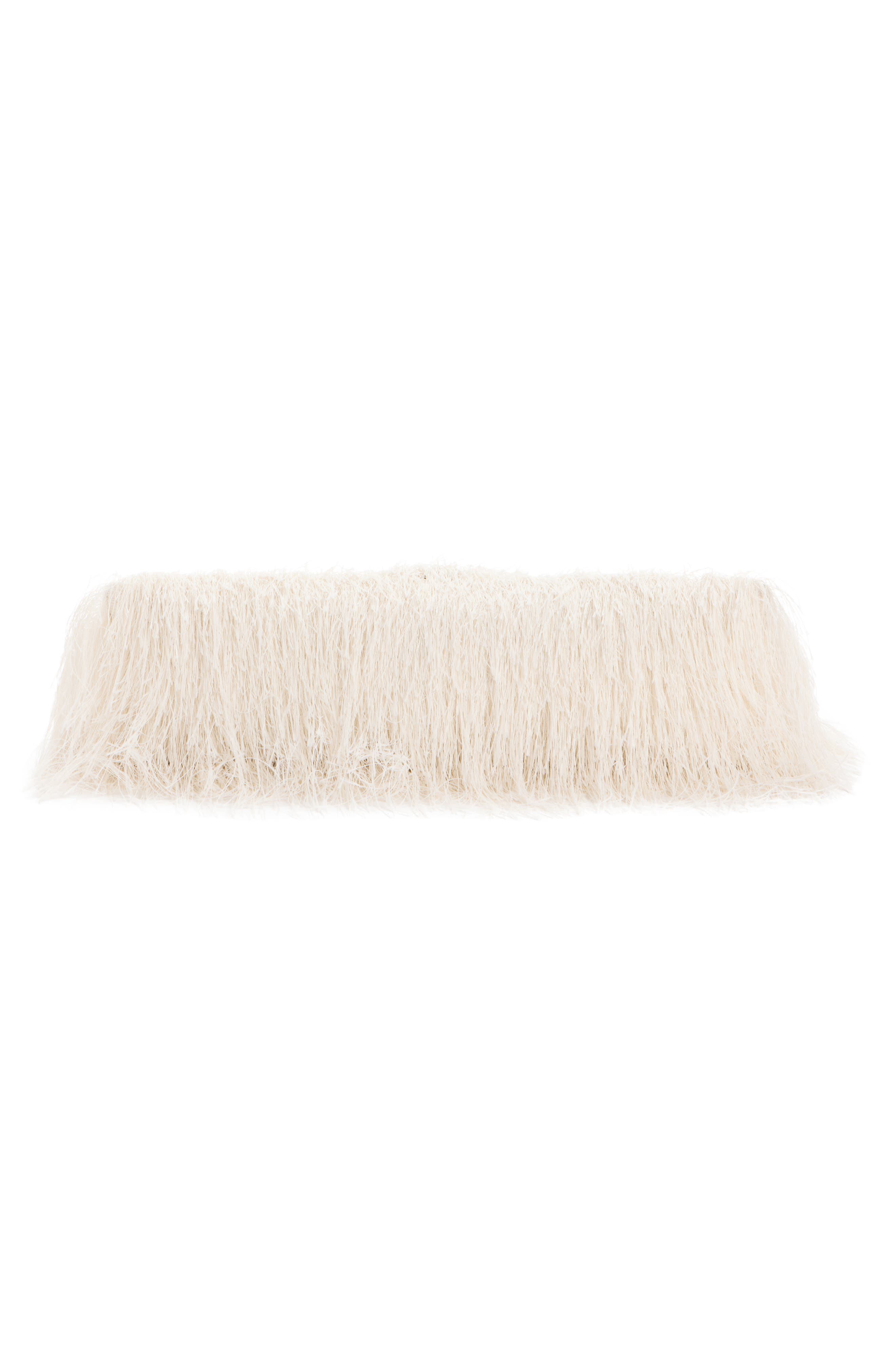 Dries Van Noten Fringe Clutch, Alternate, color, Ivory 6