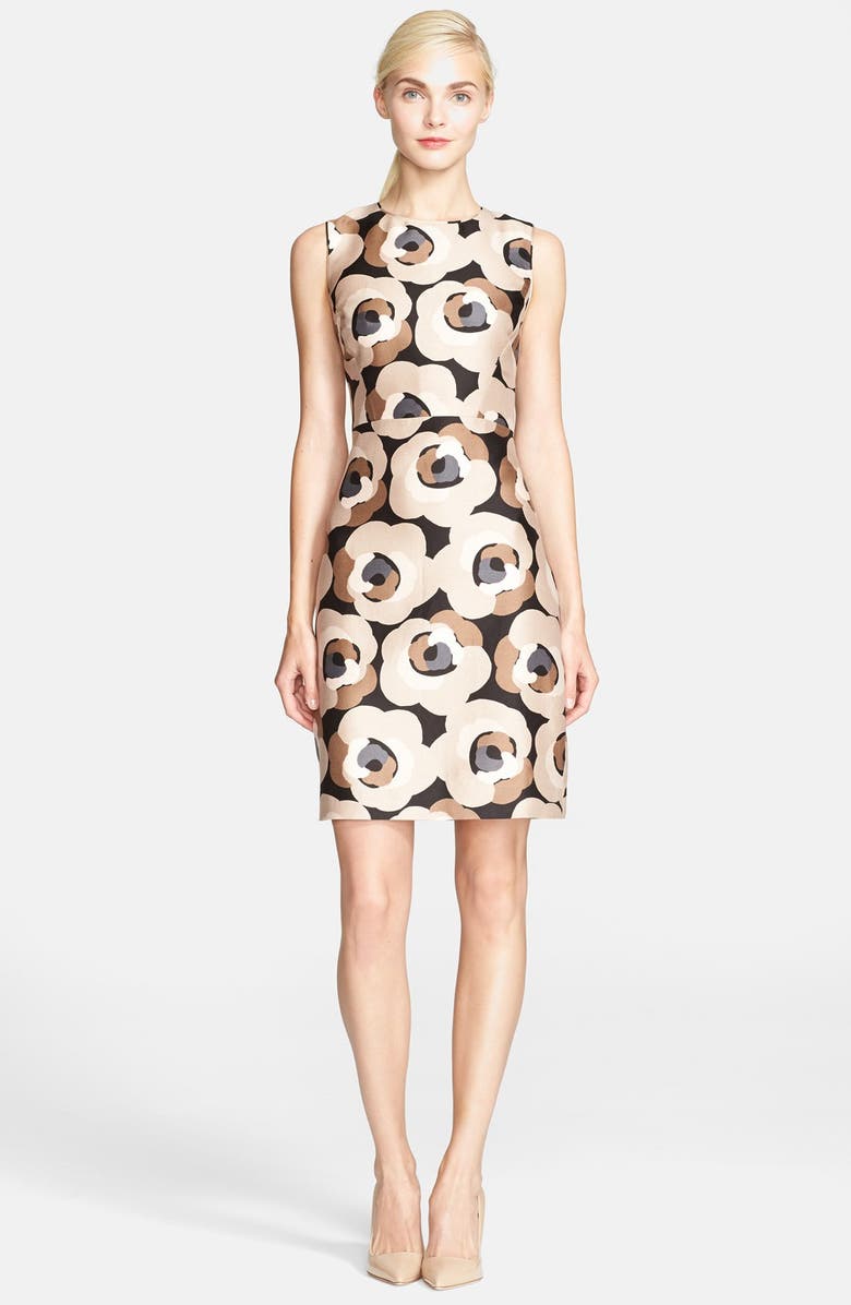 Kate Spade New York 'della - deco rose' print sheath dress, Main, color, 
