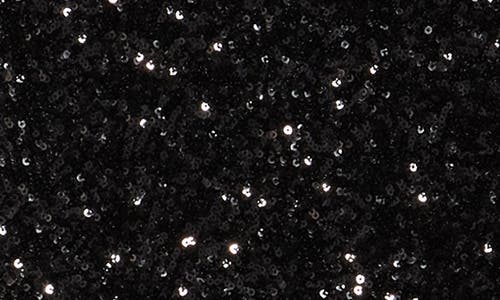 Open Edit Sequin Minidress In Black