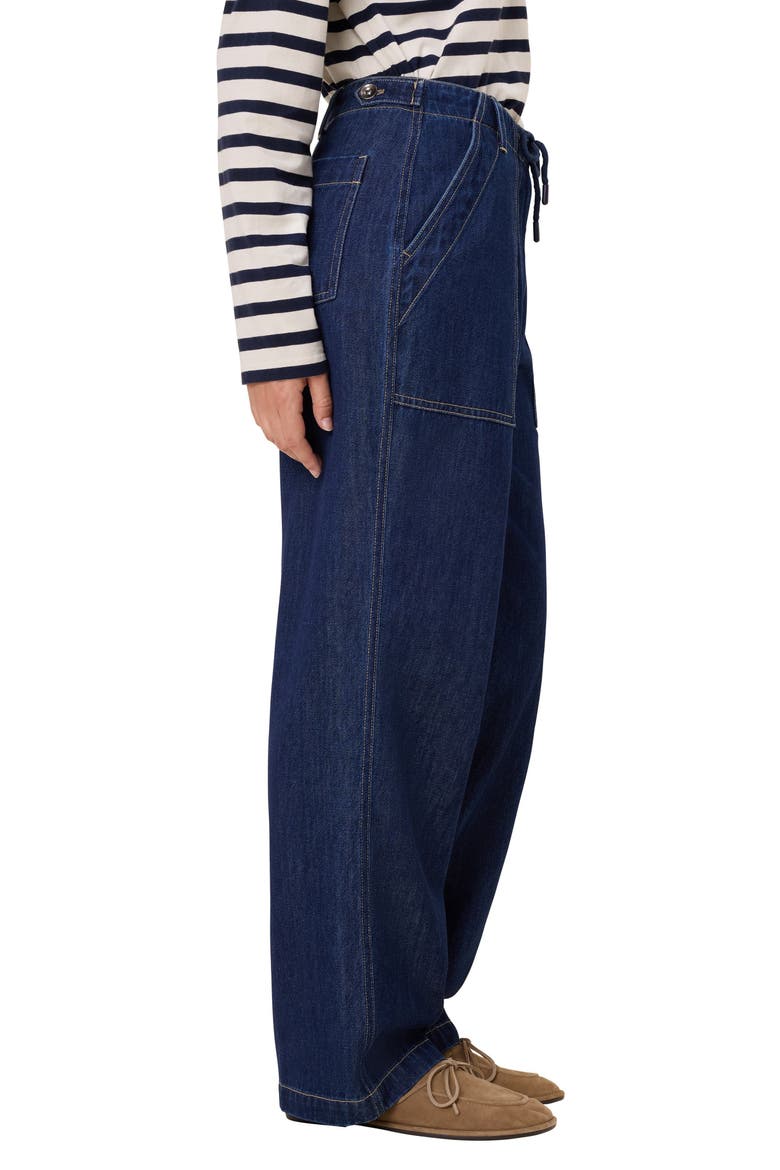 Jordan Drawstring Straight Leg Jeans, Alternate, color, DARK WASH