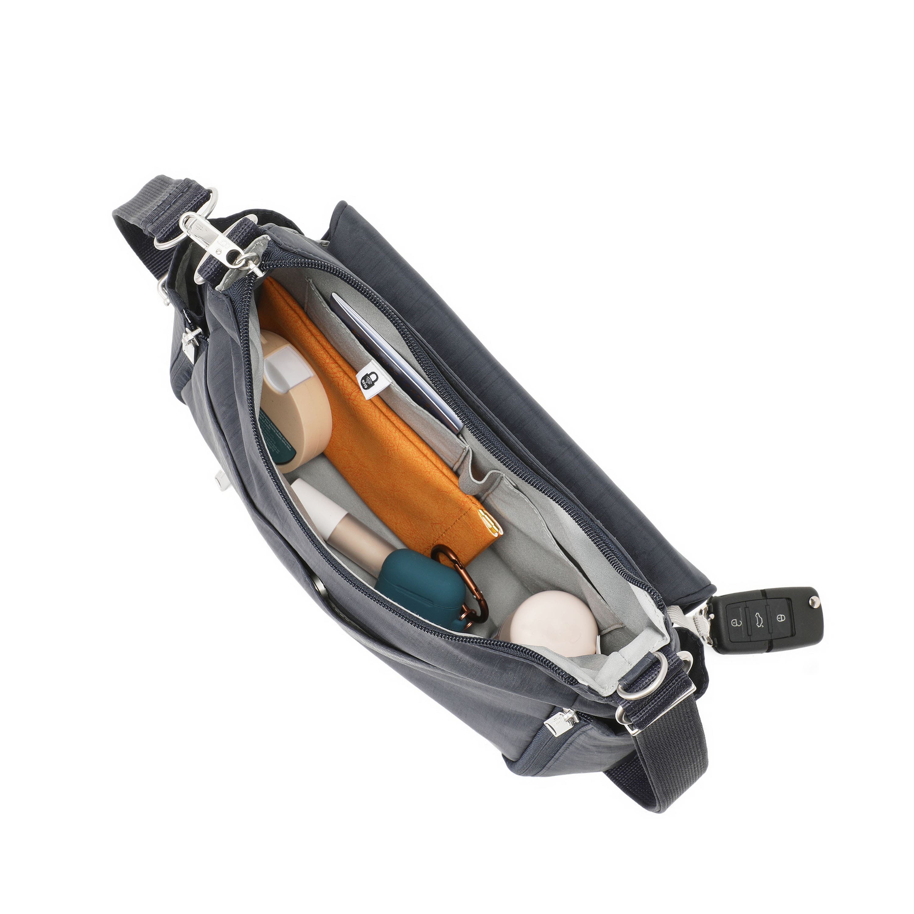 Securtex Journey Anti-Theft Hobo, Alternate, color, French Navy