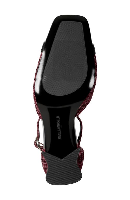 Karl Lagerfeld Paris Sapphira Sequin Ankle Strap Pump In Burgundy
