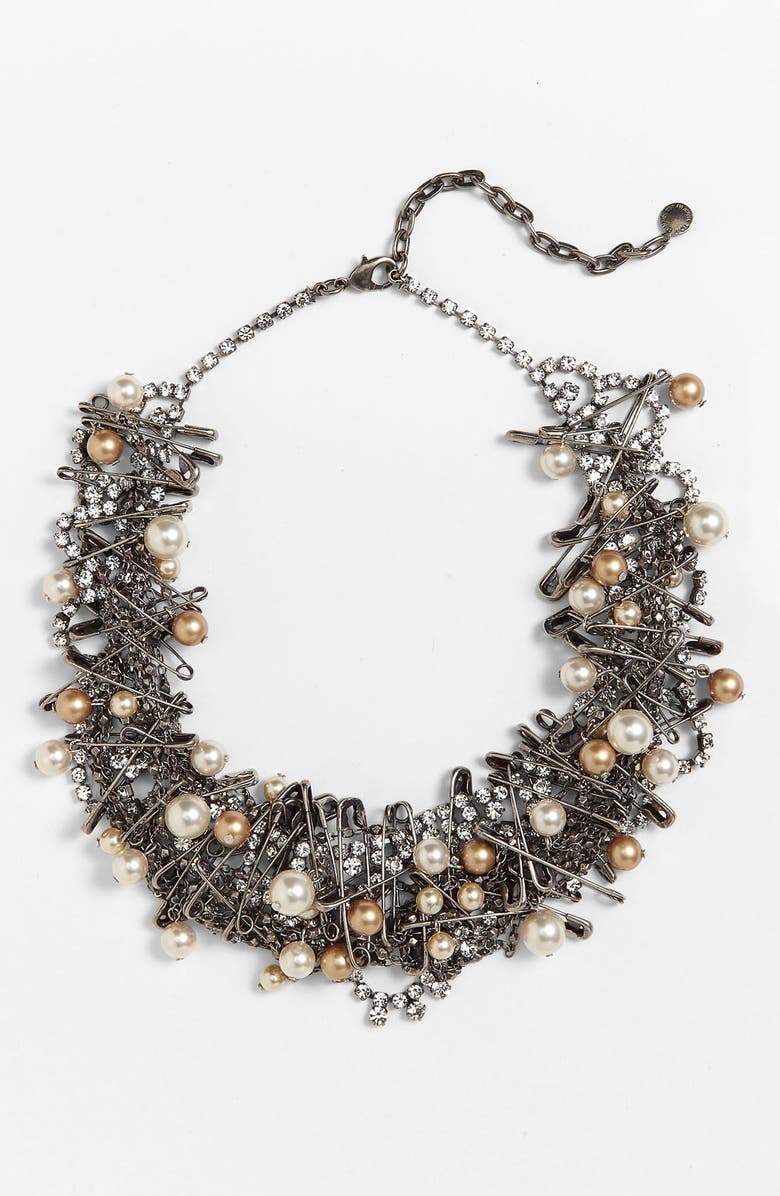 Tom Binns 'Punk Chic Pearls' Statement Necklace, Main, color, 
