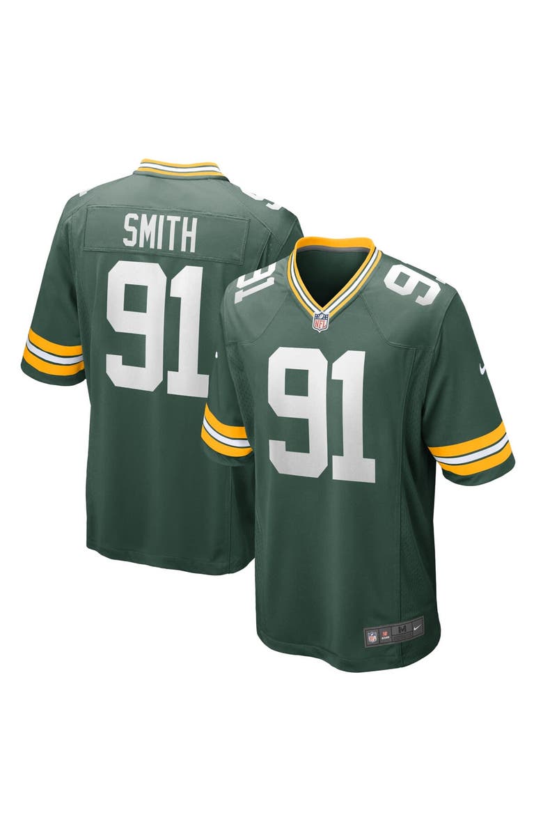 Nike Men's Nike Preston Smith Green Green Bay Packers Game Team Jersey, Main, color, 