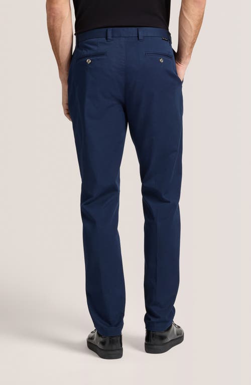 Ted Baker Heavy Stretch Cotton Twill Chino Pants In Blue