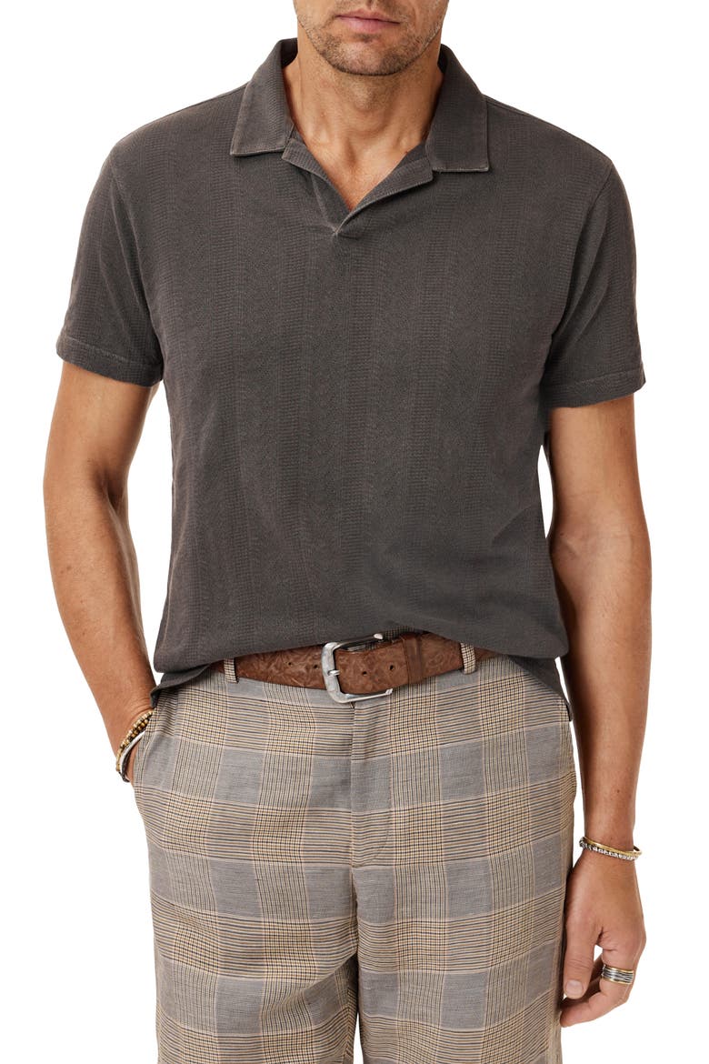 Zion Jacquard Cotton Polo, Main, color, FLAT GREY