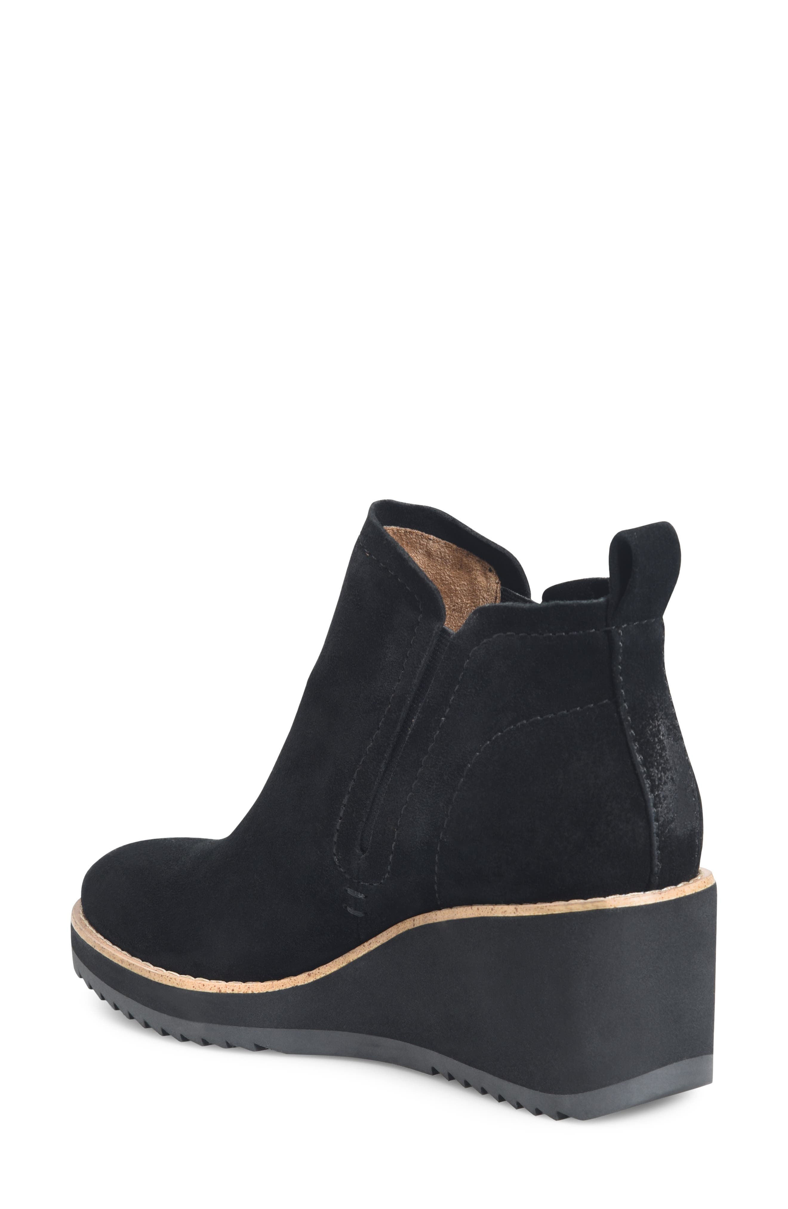 Söfft Emeree Water Resistant Wedge Bootie, Alternate, color, Black
