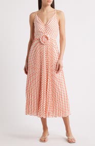 Lucy Paris Shanina Rose Pleated Sleeveless Maxi Dress