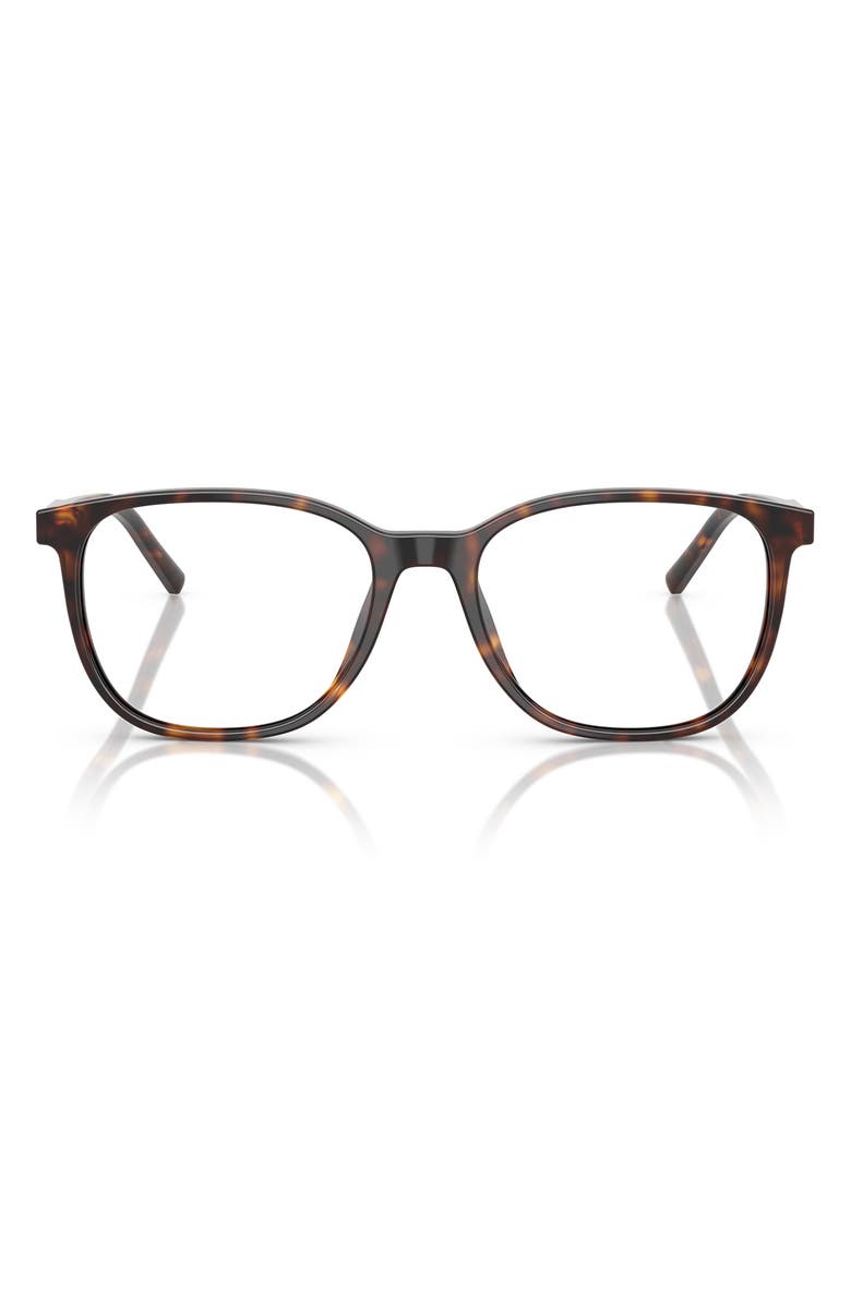Dolce&Gabbana 51mm Pillow Optical Glasses, Main, color, Havana / Demo Lens