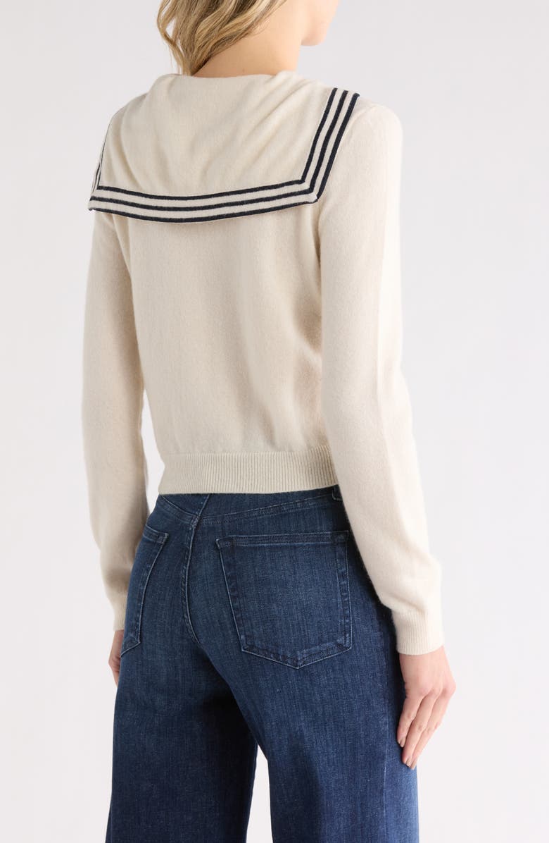 FRAME The Sailor Cashmere & Silk Sweater, Alternate, color, Cream