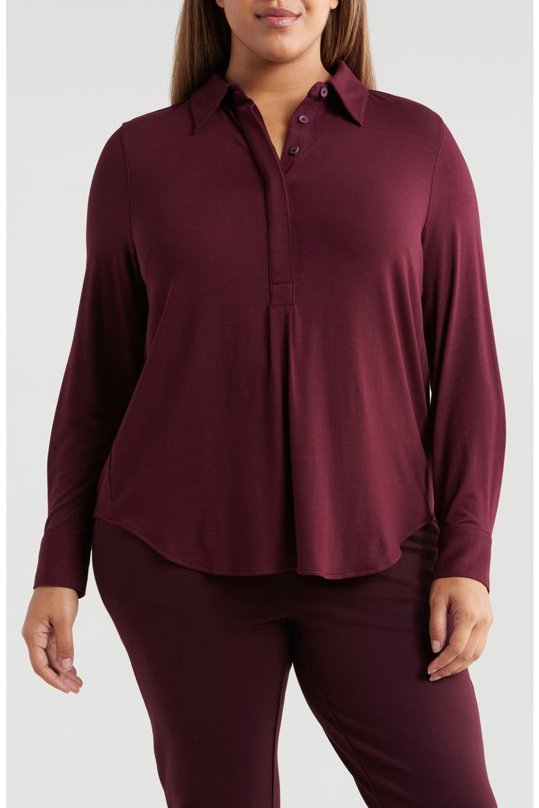 Elbe Popover Shirt, Main, color, BLACK CHERRY